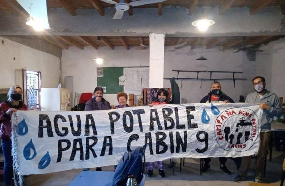 Bajo el lema “Sumate a la campaña por el agua en Cabín 9″, vecinos de Pérez vuelven a la lucha