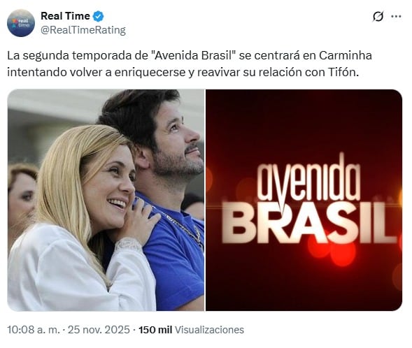 Novedades sobre la nueva edición de Avenida Brasil.