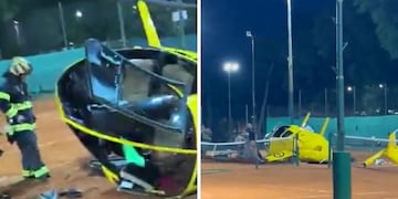 Un helicóptero cayó en Palermo