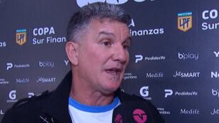 Luifa Fabián Artime, presidente de Belgrano, se mostró orgulloso de lo hecho por su club (Captura de TV).