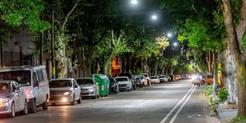 Barrio Arroyito de Rosario con nuevas luces LED
