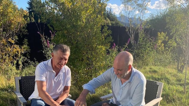 Mauricio Macri junto a Rodríguez Larreta en Cumelén.