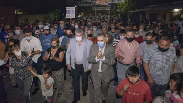 Osvaldo Jaldo inauguró obras en Monteros.