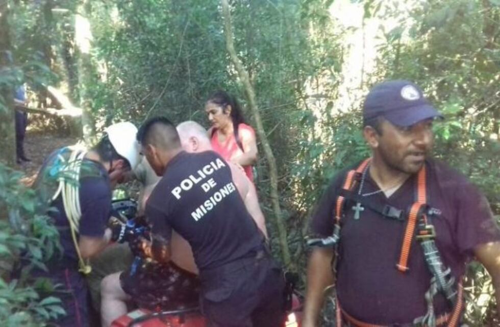 Rescataron a un hombre que sufrió un ACV en Salto Encantado