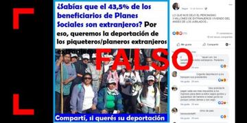 Es falso que casi la mitad de los beneficiarios de programas sociales sean extranjeros