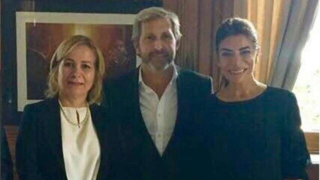 Frigeiro y Zulemita Menem en la Casa Rosada.