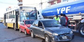 Choque múltiple en la Avenida Luro (El Diario)