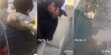 Tiraron un piedra al dique Agua del Toro