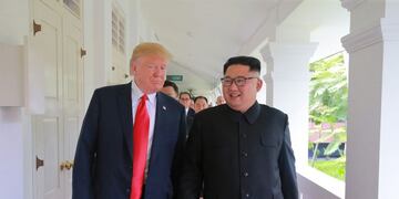 Trump dijo que la amenaza nuclear de Corea del Norte desapareció\u002E (AFP)