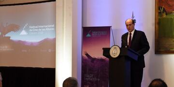 El vicecanciller Daniel Raimondi, en la presentación del Festival Internacional de Cine de las Alturas\u002E