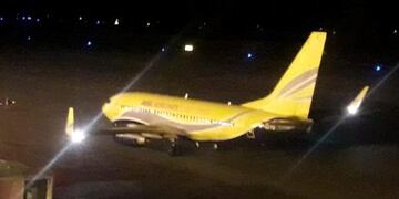 El Calafate arribó avión humanitario