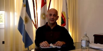 Intendente de Carlos Paz, Daniel Gómez Gesteira\u002E (Foto: captura de pantalla / video difundido)\u002E
