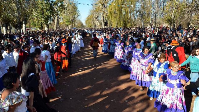 Miles de mendocinos le ponen color al festejo patrio con un multitudinario Pericón. Imagen de archivo.