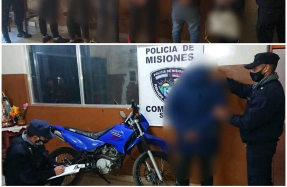 Siete detenidos y una motocicleta secuestrada en operativos en la Zona Oeste de Posadas