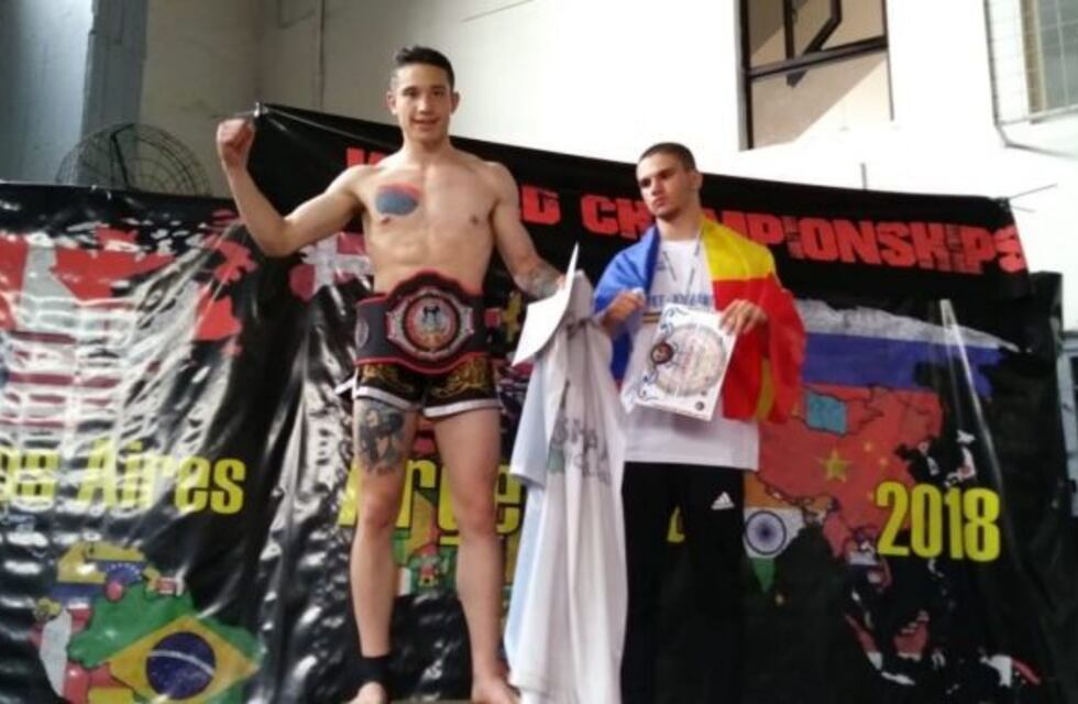 El fueguino Agustín Jara se consagró campeón Mundial de Kick Boxing