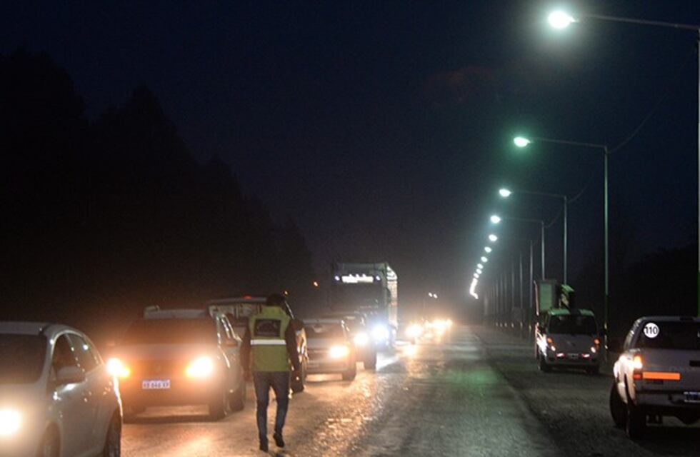 Se realizan obras de alumbrado público en la ruta provincial 321
