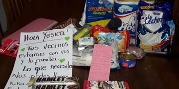 Gesto con una enfermera de Junín, Mendoza que está aislada\u002E