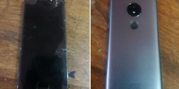 El celular de la chica atacada