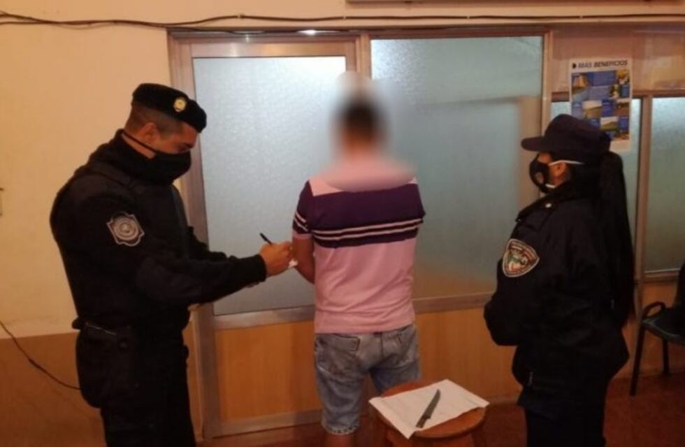 Amenazó a su familia con un cuchillo y terminó detenido