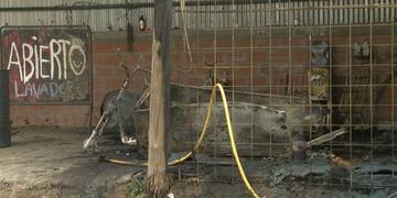 Incendian un lavadero
