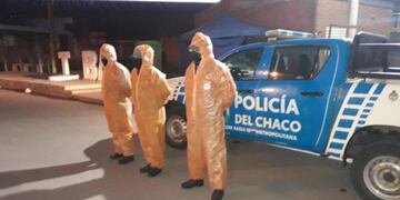 Cordón sanitario en el barrio Toba\u002E Resistencia, Chaco\u002E (Foto: Chacoenlinea)