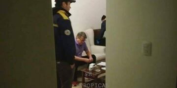 Victor Cisterna, al momento de ser detenido\u002E Foto FM Trópical