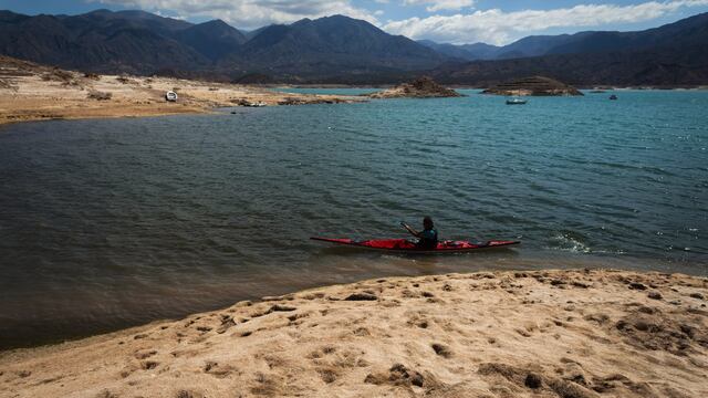 Irrigación pronosticó sequía severa o extrema en los ríos mendocinos. Dique Potrerillos, ubicado sobre el río Mendoza.