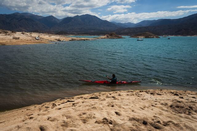 Irrigación pronosticó sequía severa o extrema en los ríos mendocinos. Dique Potrerillos, ubicado sobre el río Mendoza.