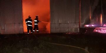 Incendio de un secadero en Oberá
