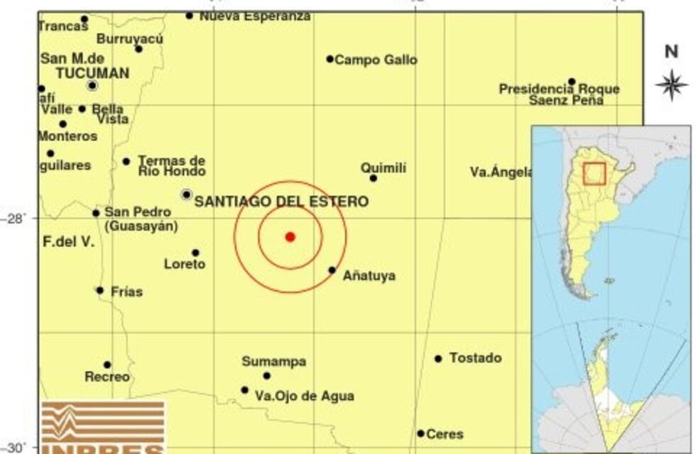Fuerte sismo en Santiago del Estero