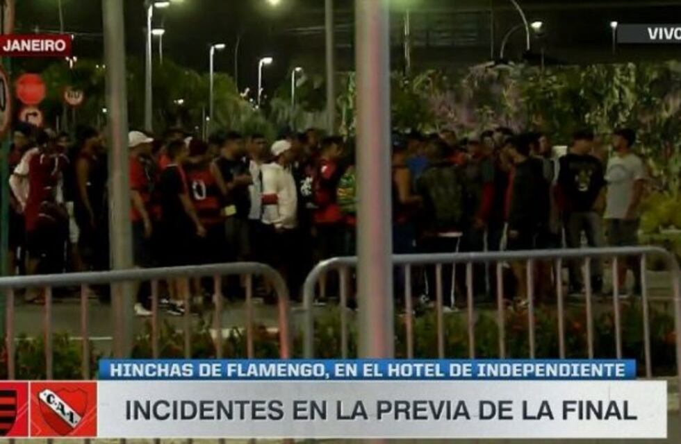 Flamengo-Independiente: incidentes en el hotel donde se aloja el "Rojo"