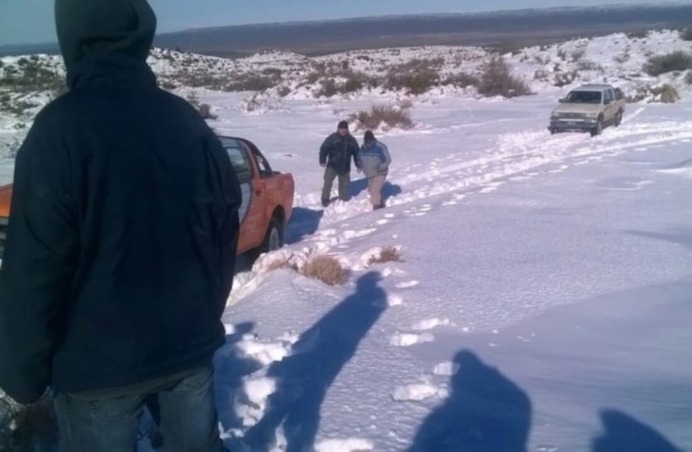 Río Negro: intentan rescatar a una familia aislada por la nieve