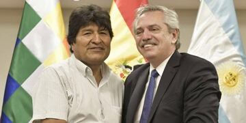 Alberto Fernández y Evo Morales (foto: Twitter)