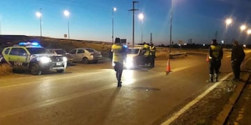 Controles de transito en Trelew\u002E