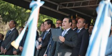 Valdés encabezó el acto por el Día de la Bandera en Corrientes\u002E (@gustavovaldesok)