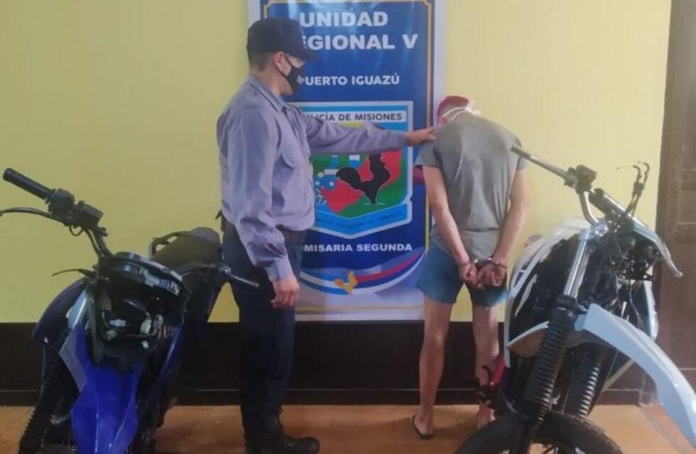 Detuvieron a un ladrón conocido como "Dulce" por el robo de una moto en Puerto Iguazú