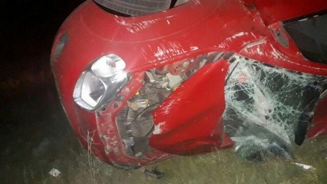 Cuatro periodistas de Tandil volcaron en Real del Padre, San Rafael.