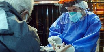 Coronavirus en Argentina: tercera jornada de testeos en la estación de Once (Foto: Télam)