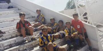 Ángel Di María cuando visitó San Juan de niño\u002E