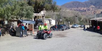 La Policía Turística, en el Pucará de Tilcara\u002E