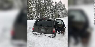 Tres personas se quedaron atrapado en la nieve en Chubut. (Imagen Ilustrativa)