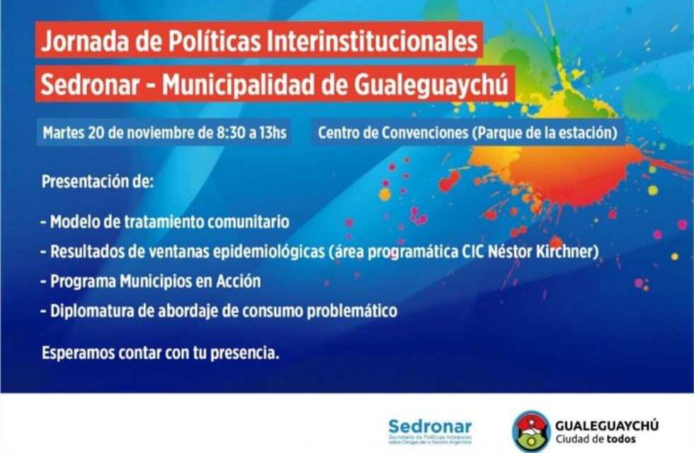 Jornada de Políticas Interinstitucionales de Sedronar