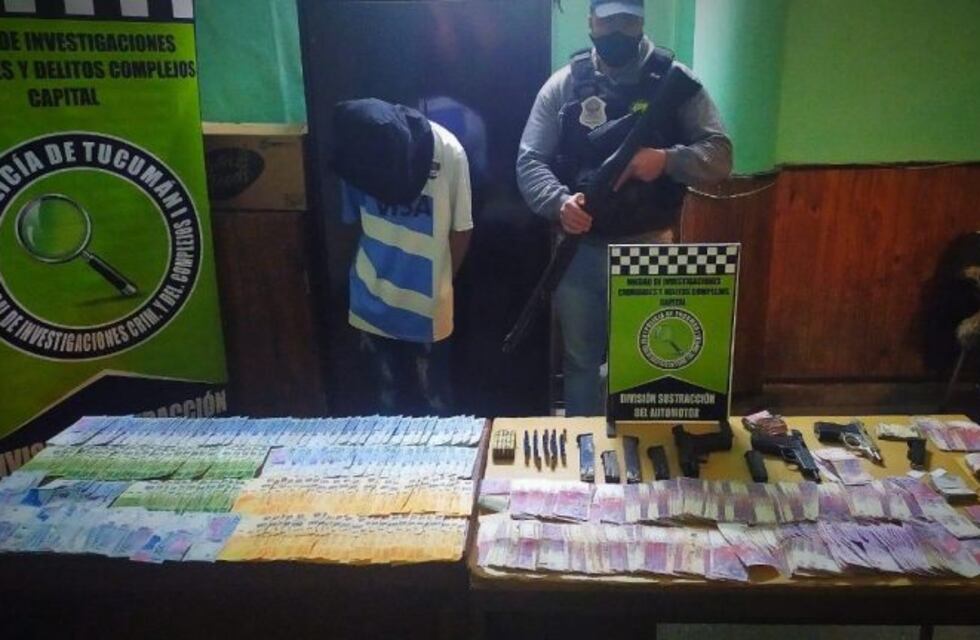 Un aprehendido y el secuestro de armas de fuego, dinero y un auto en el barrio Juan XXIII