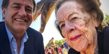 Rodolfo Suárez con su mamá Chicha