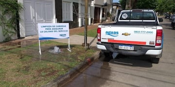 Purgado de la red de agua potable de ASSA en Rafaela