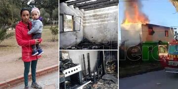 Una familia perdió todo por un incendio\u002E