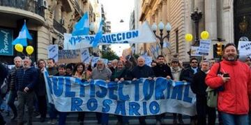 La multisectorial se moviliza este miércoles por el centro rosarino\u002E (Archivo)