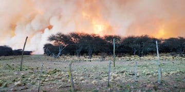 Incendio en Quehué (El Diario)