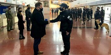 La inspectora María Fernanda Calvo al momento de asumir como jefa de la Unidad Operacional de Seguridad Preventiva (UOSP)\u002E