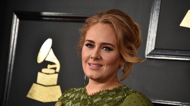 FILE - In this Feb. 12, 2017, file photo, Adele arrives at the 59th annual Grammy Awards at the Staples Center in Los Angeles. Adele confirmed her marriage to partner Simon Konecki in remarks to the audience at her concert in Brisbane, Australia, on Saturday, March 4, 2017. (Photo by Jordan Strauss/Invision/AP, File)